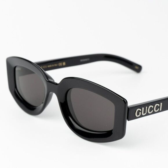 NEW Gucci GG1719S 001 Black Grey Women Square Sunglasses GG 1719S